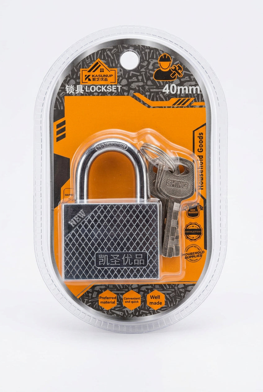 40mm Silver Lock with Key - A9741 Main image
