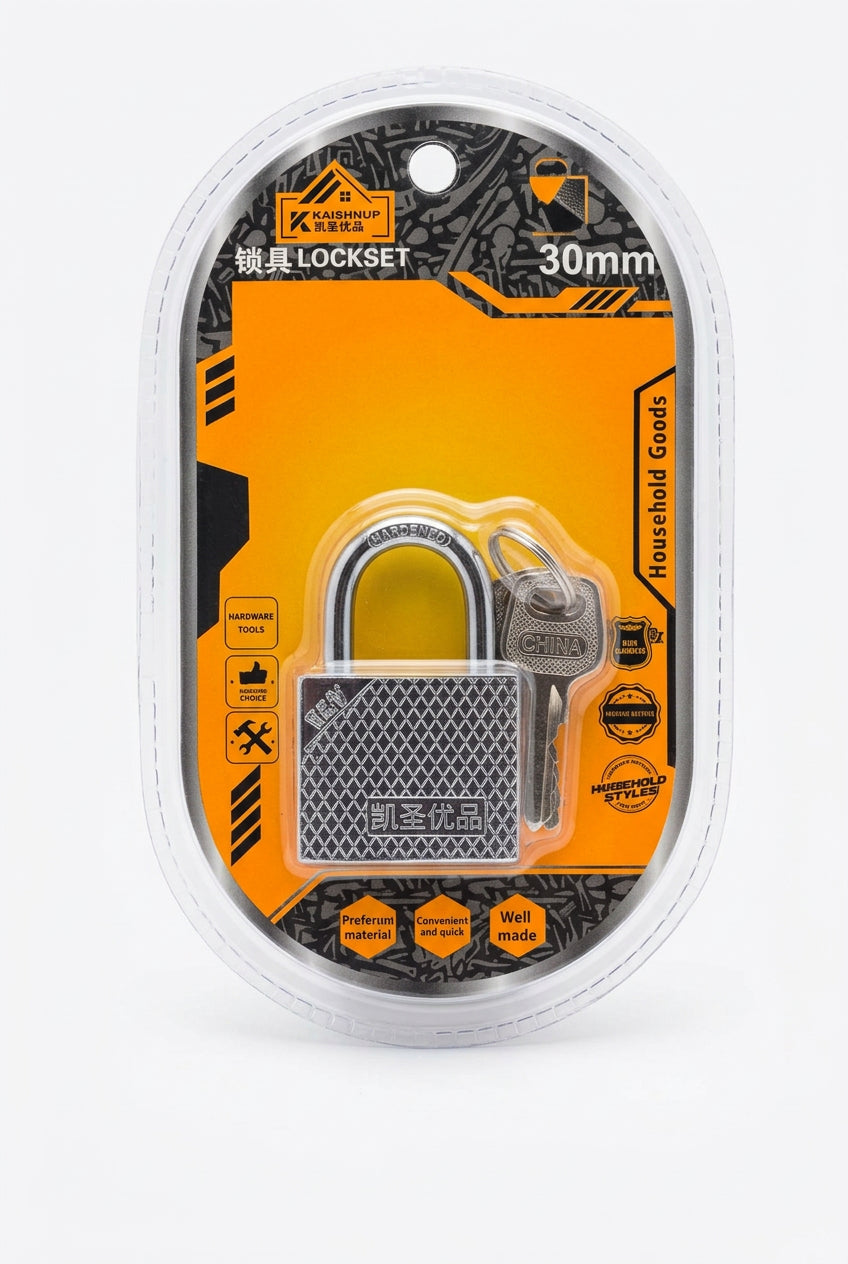 30mm Silver Lock with Key - A9740 Main image