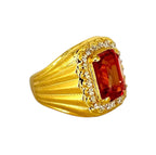 916YG Color Stone Men Ring
