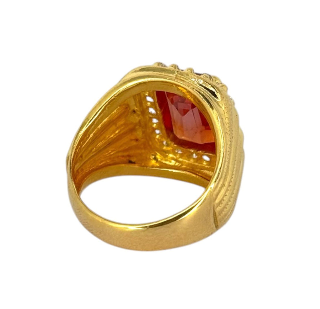 916YG Color Stone Men Ring