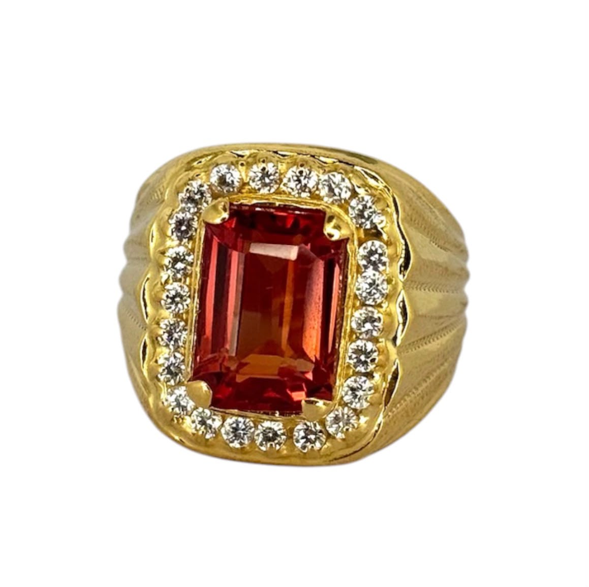 916YG Color Stone Men Ring Main image
