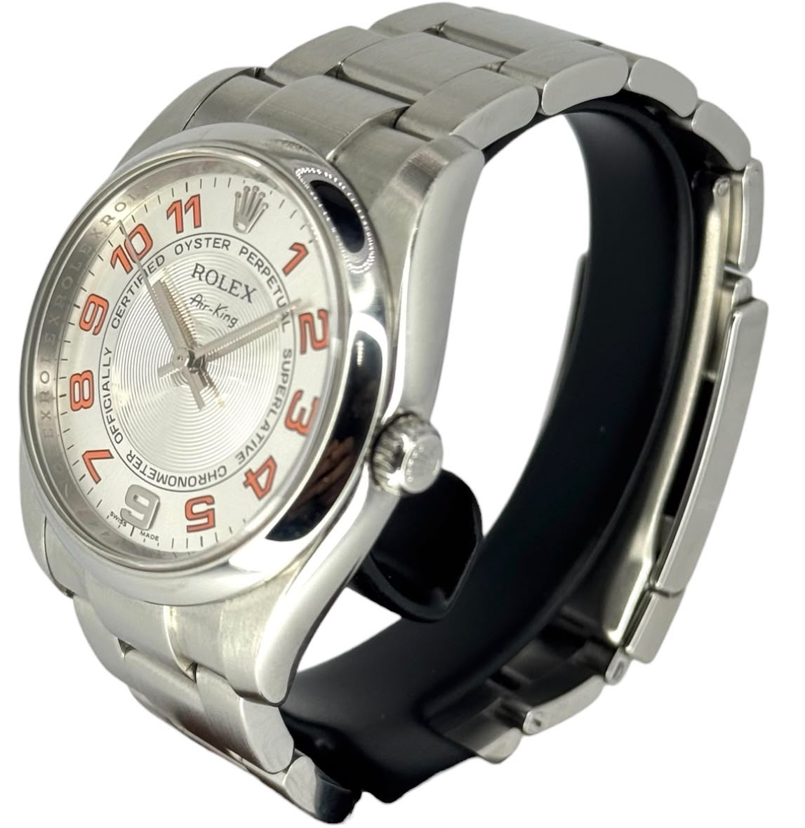 Rolex 114200 Air King Silver Concentric Automatic watch With Card, 34mm