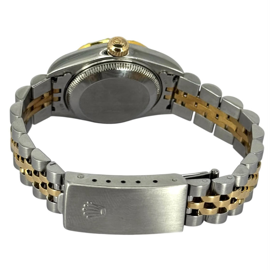 Rolex 79173 Datejust Half Gold Custom Diamond Bezel Lady Watch, 26mm