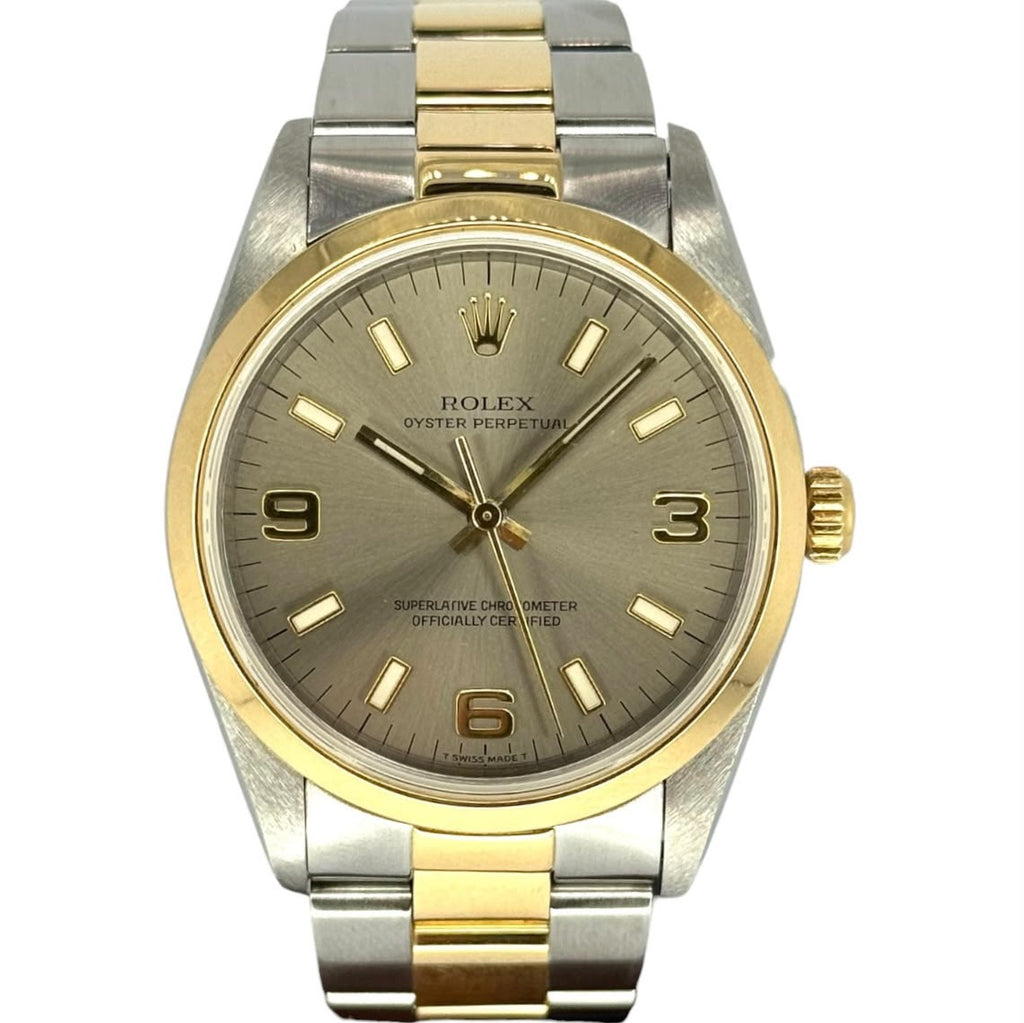 Rolex 14203 Oyster Perpetual Half Gold Automatic Mid Size Watch, 34mm