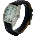 Trebor ST7072 Shadow Quartz Diamond=1.46ct Bezel , Mother Of Pearl Dial With Cert ,29x30mm