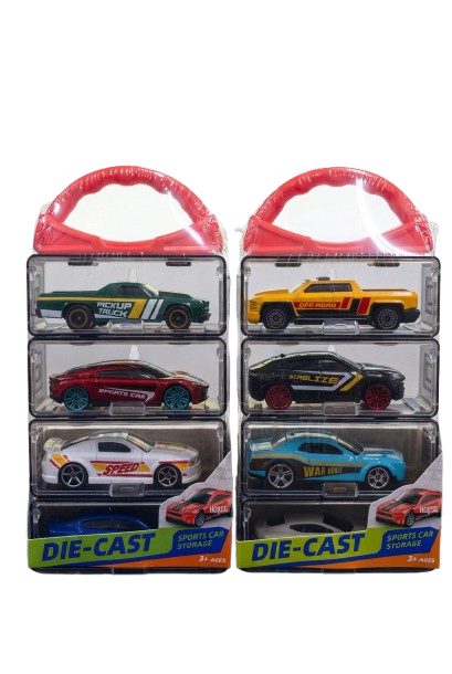 4-Piece Toy Car Set with Carrier Box - A418188