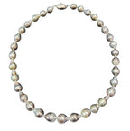 Silver Baroque Pearl=8.50-11.50mm Necklace