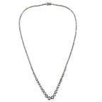 PT850 Diamond =3ct, Tennis Necklace With Cert, Length:42cm