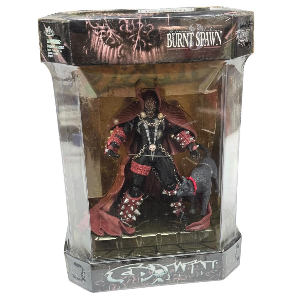 McFarlane Toys Burnt Spawn 6.5" Figure In Sealed Acrylic Display Case