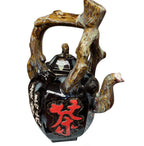 Vintage Style Ceramic Teapot with Tree Branch Handle