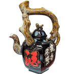 Vintage Style Ceramic Teapot with Tree Branch Handle
