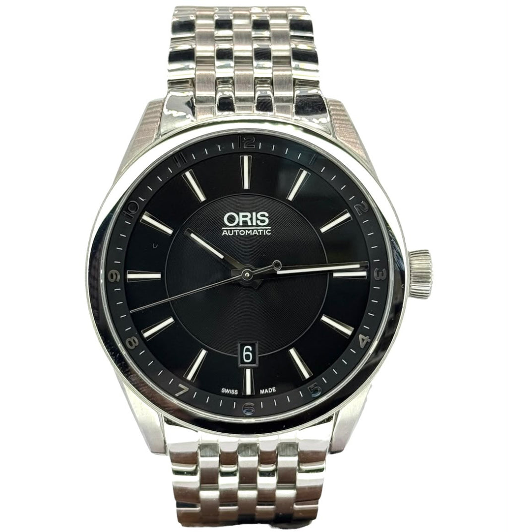 Oris Artix Date 3384521 Automatic Black Dial Stainless Steel Men Watch
