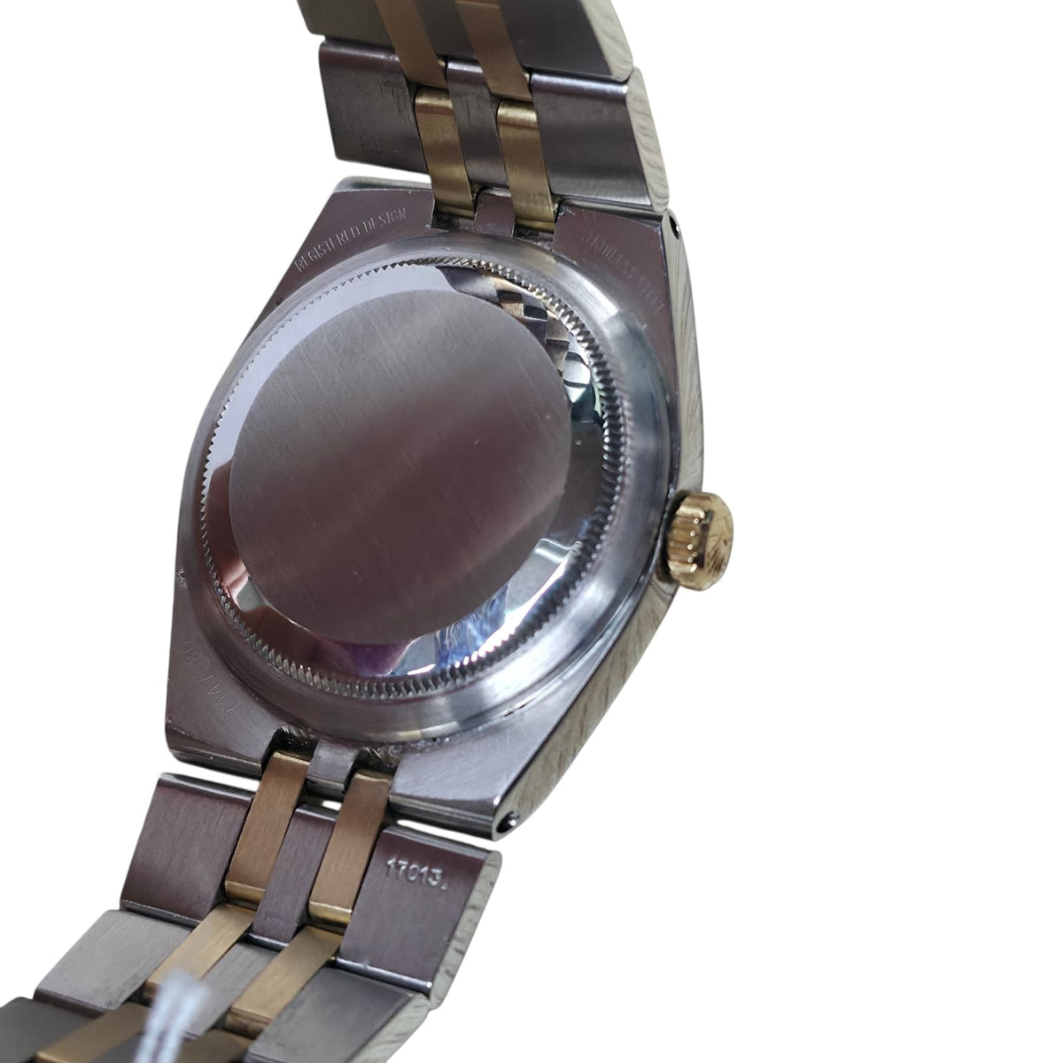 Rolex Datejust Oysterquartz Green Dial Half Gold Bracelet Watch