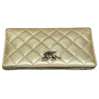 Chanel Matelasse Long Wallet Lamb Skin Gold CC Wallet