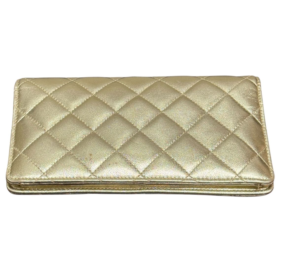 Chanel Matelasse Long Wallet Lamb Skin Gold CC Wallet