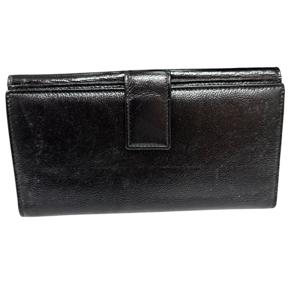 Yves Saint Laurent Y-Mail Leather Long Flap Wallet