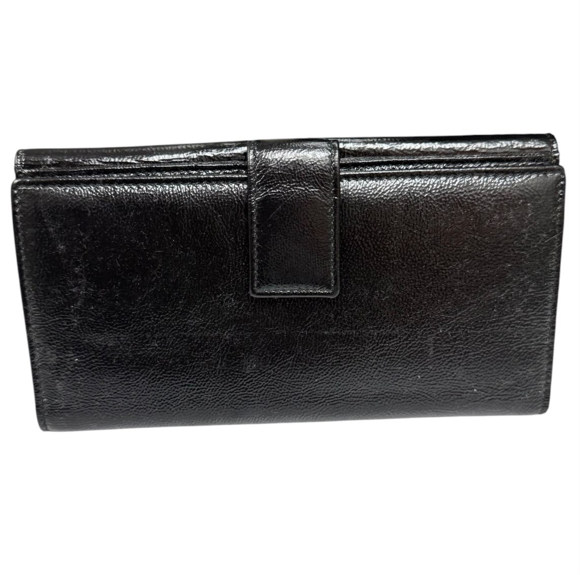 Yves Saint Laurent Y-Mail Leather Long Flap Wallet