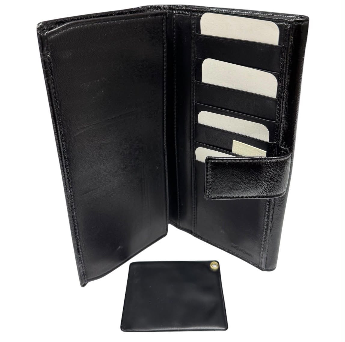 Yves Saint Laurent Y-Mail Leather Long Flap Wallet