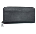 Coach Leather Zipper Long Wallet, Black