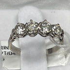 Ring Platinum 4 Diamonds 0.60 Carats 3.9 Grams