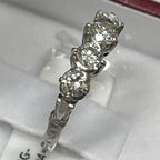 Ring Platinum 4 Diamonds 0.60 Carats 3.9 Grams