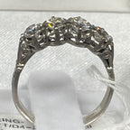 Ring Platinum 4 Diamonds 0.60 Carats 3.9 Grams