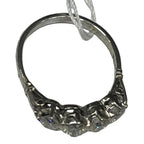 Ring Platinum 4 Diamonds 0.60 Carats 3.9 Grams