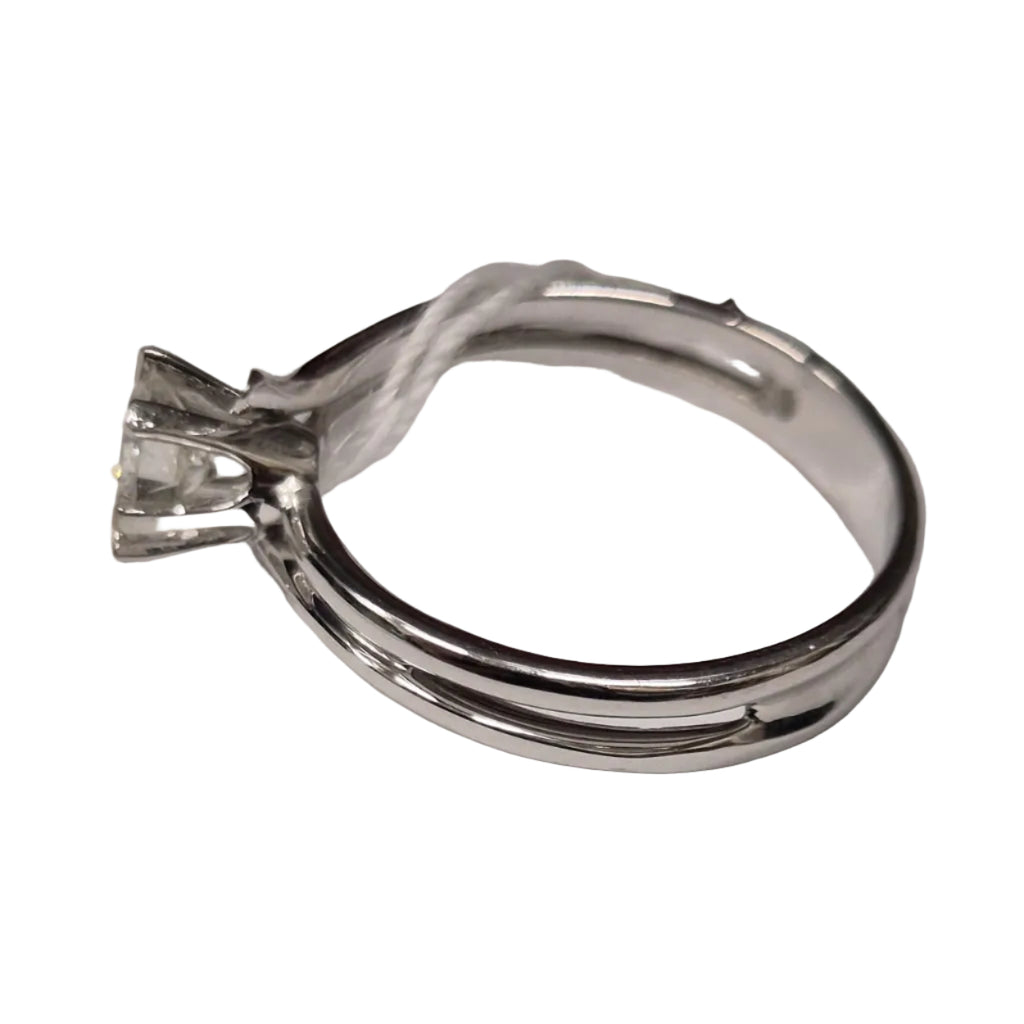 Diamond Ring 18k White Gold 0.45 Carats 1 Diamond
