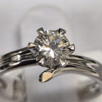 Diamond Ring 18k White Gold 0.45 Carats 1 Diamond