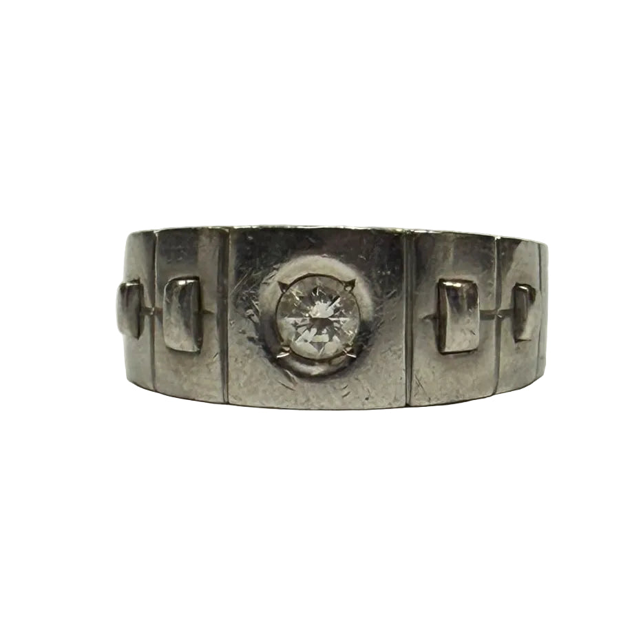 Diamond Platinum Ring Men Ring 0.30 Carats