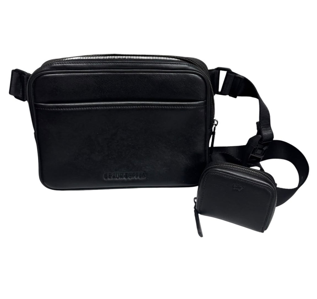 Braun Buffel Leather Sling Bag With Mini Pouch