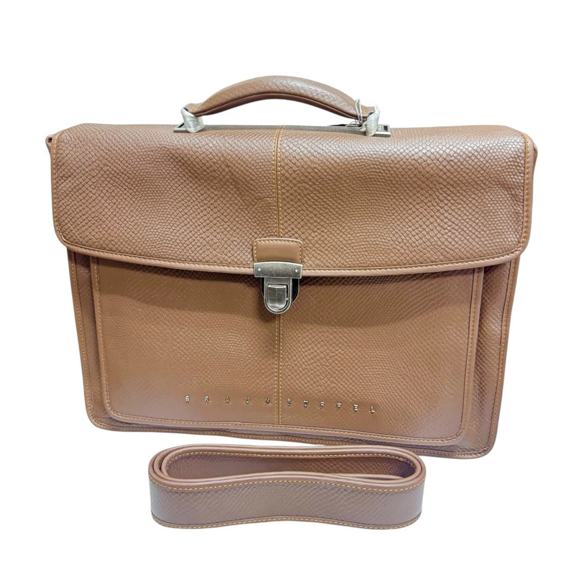 Braun Büffel Leather Briefcase Saddle 39