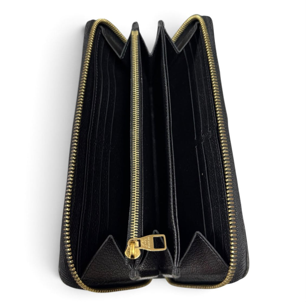 Louis Vuitton Black Empreinte Zippy Wallet