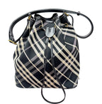 Burberry Check Drawstring Bucket Bag