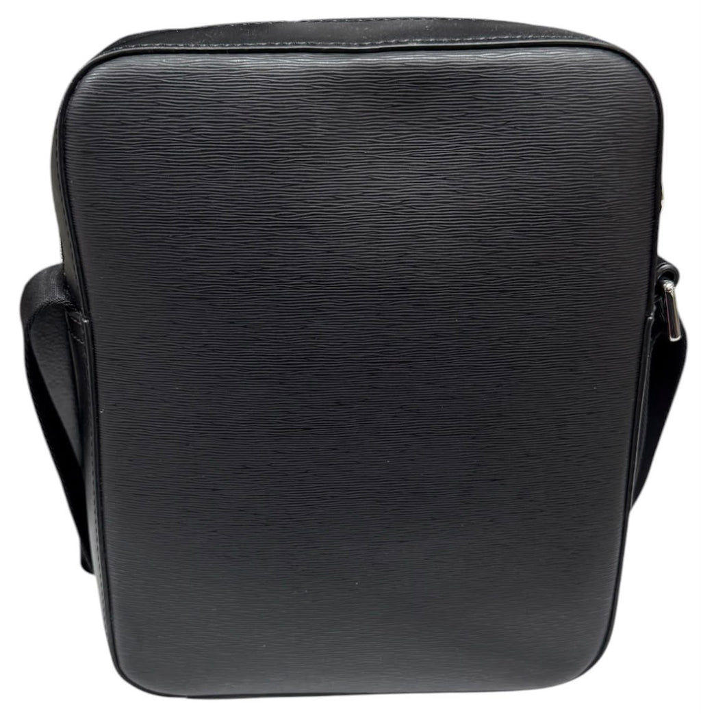 Michael Kors Men's Medium Crossbody Leather Cooper Flight Bag, Black
