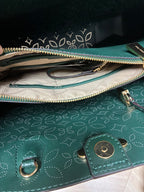 Michael Kors Mercer Gallery Perforated Centre Zip Tote Bag Racing Green
