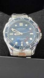LONGBO Blue Dial Wrist Watch with Date