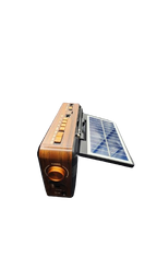 Solar Powered Retro Radio With Bluetooth Speaker