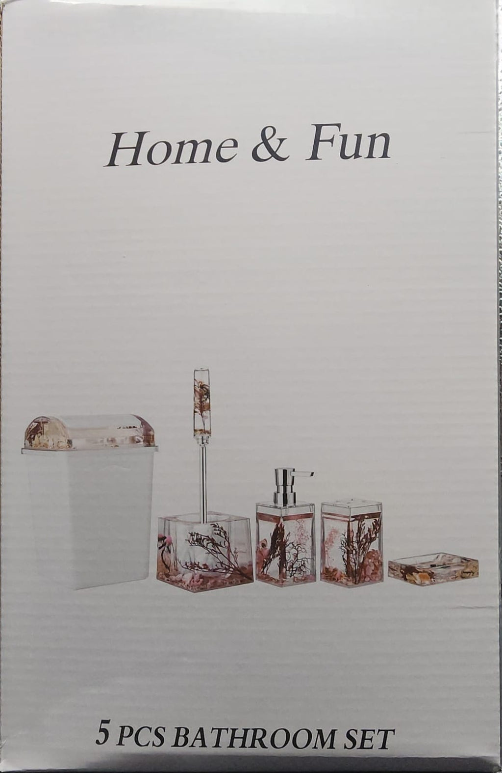 Bathroom Accessories Set Flower Petals Design
