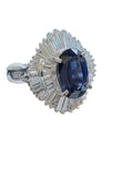 Blue Sapphire Diamond Ring