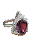 Rhodolite Garnet Diamond Ring