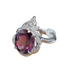 Rhodolite Garnet Diamond Ring