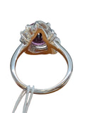 Rhodolite Garnet Diamond Ring