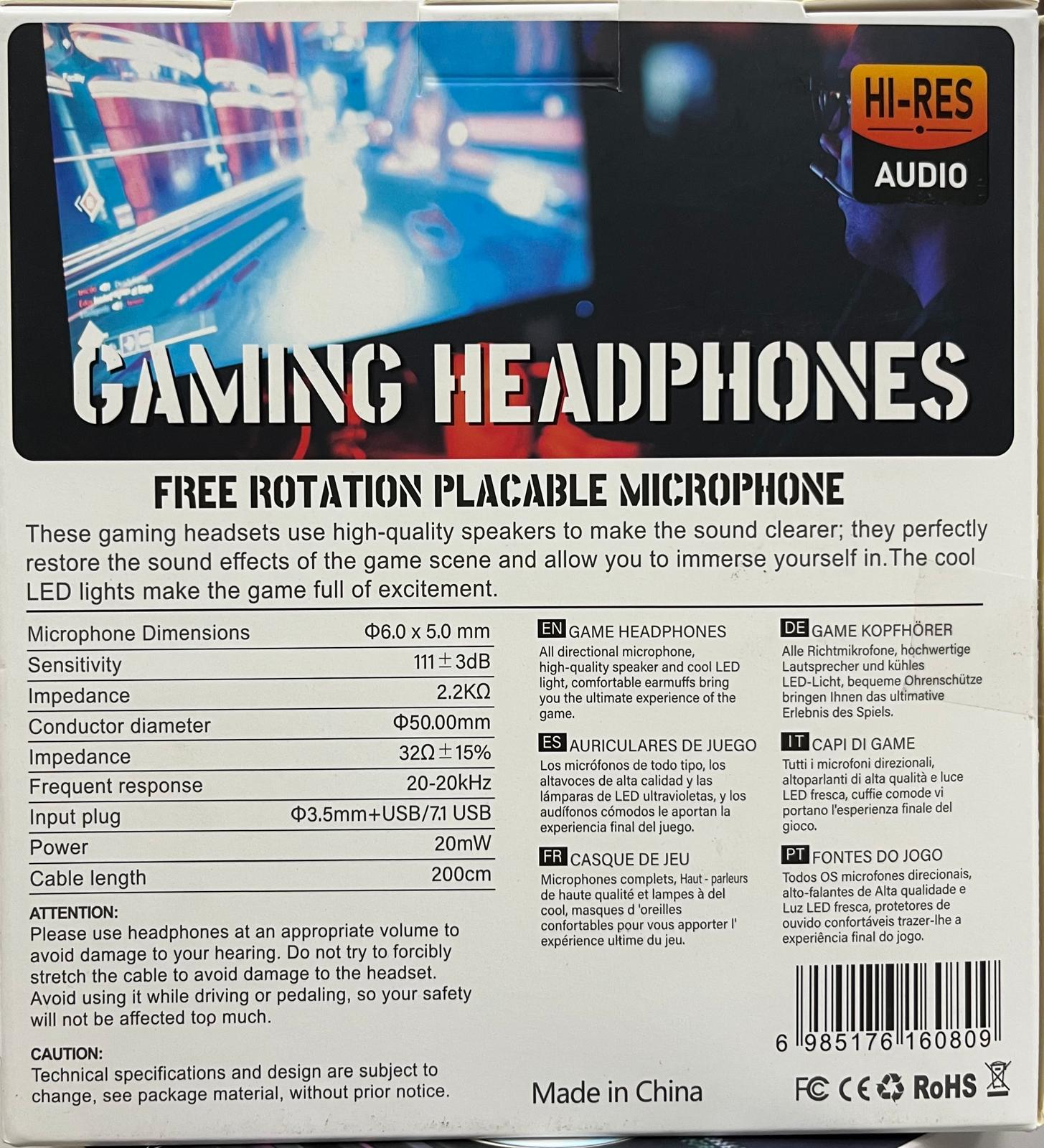 Moyue M80S Over Ear Gaming Headset Secondary image