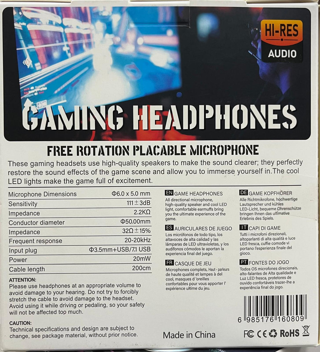 Moyue M80S Over Ear Gaming Headset