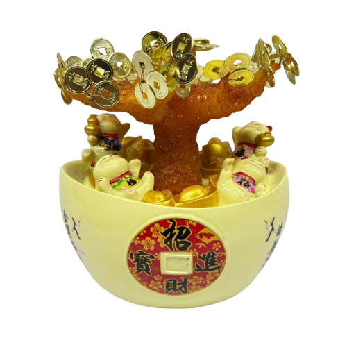 Fortune Tree-Cats Under The Tree