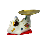 Fortune Cat Coin Bank With Plate