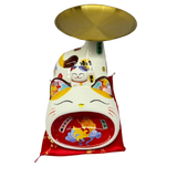 Fortune Cat Coin Bank With Plate