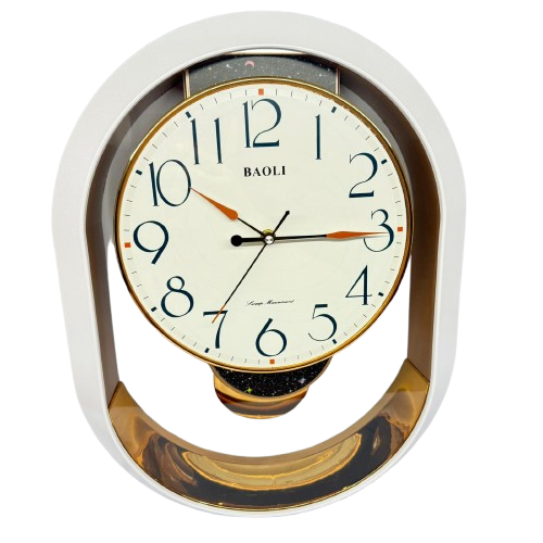 Wall Clock-Oval/White