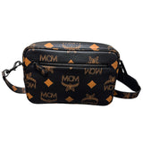 MCM Small Aren Maxi Visetos CrossBody Bag Black